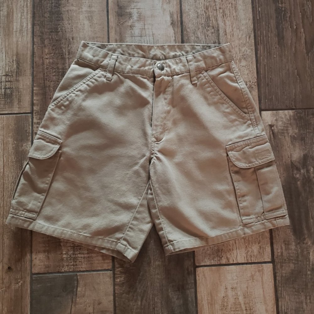 LANDS' END med. brown shorts sz 8 boys